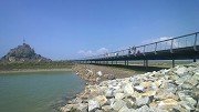 Eröffnung der Zugangsbrücke zum Mont St. Michel, F