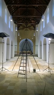 Salvatorkirche: Aufgebautes Fotoequipment