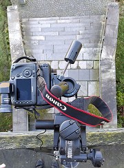 Schloss Schönau, Aachen: Kameraaufbau auf Balkon