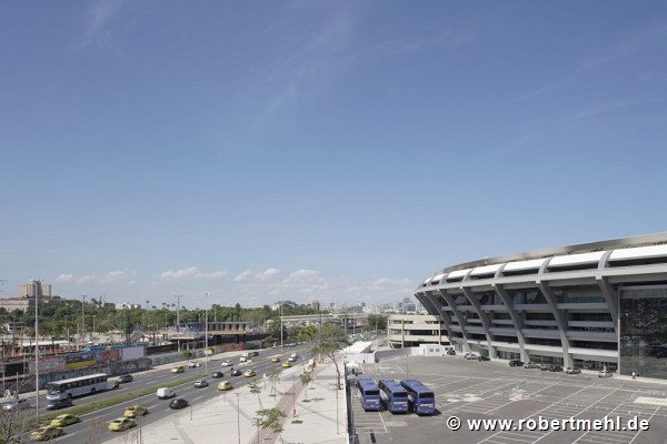 Maracanã stadium: northern view and radial-street