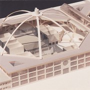 northwestern model view of back-side glass-façade