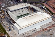 Although the new Saõ Paulo stadium is marked by its steel structure, its closed building section consist of precast elements