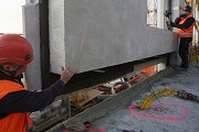 Only two fitters were required for the assembly of the façade elements