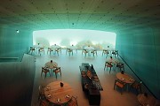 World-first underwater-restaurant »Under«, dining-hall, Lindesness, N