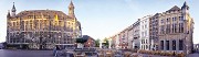 Aachen market-place with city-hall and Charlemagne-fountain, D