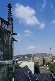 Katschhof & city hall, view from Aachen Cathedral, D
