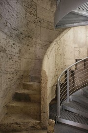 2 spiral stairs, former St. Jacobs-church, Mühlhausen, D