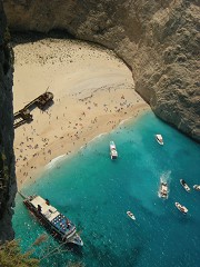 tourist-attraction shipwreck at Zante-island, GR