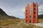 Red Tower of the Nova Fundaziun Origen, Julierpass/Grisons, CH