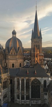 Cathedral view from the Ferris-wheel, Aachen, D