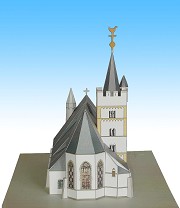 view on model from east