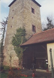 Stork Tower, Stein: south-western view of tower-base