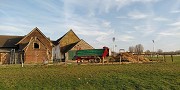 Kuckesrath Manor: West view with riding stadium in the background